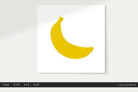 Banana SVG Cut File Clipart PNG for Graphics and Crafts