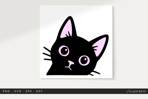 Cat Face Layered SVG Clipart for Graphics and Crafts