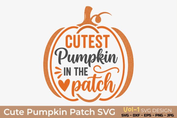 Cute Pumpkin Patch SVG Graphics for Crafts