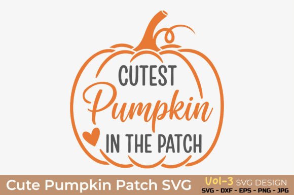 Cute Pumpkin Patch SVG Vol-3 Graphics for Crafts