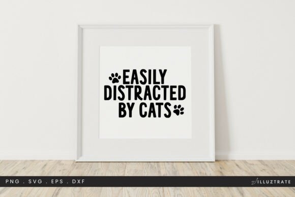 Distracted by Cats SVG Clipart for Crafts and Graphics