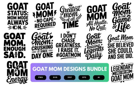 Goat Mom SVG Bundle Graphics for Crafts & Publishing