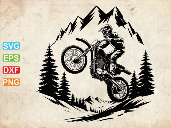 Motocross SVG, Motocross Rider Svg Graphics in Crafts