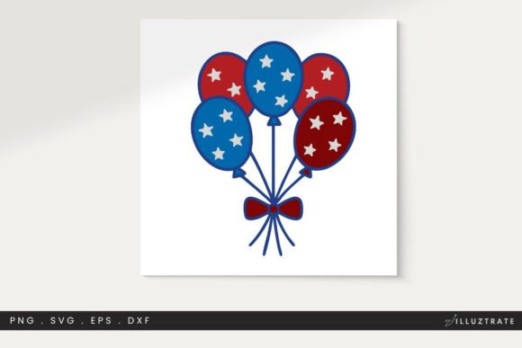 Patriotic Balloons SVG Clipart for Graphics and Crafts