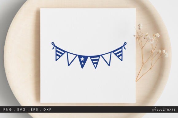 Patriotic Bunting SVG Clipart for Graphics and Crafts