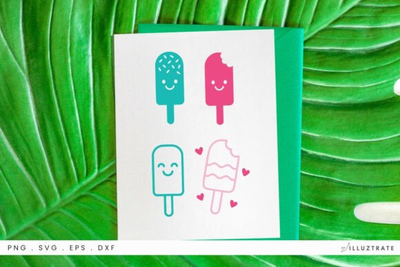 Popsicle SVG Clipart Ice Lollies for Graphics and Crafts