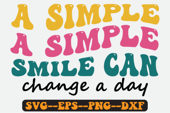 Smile Day Quote Retro Svg Design for Crafts and Graphics