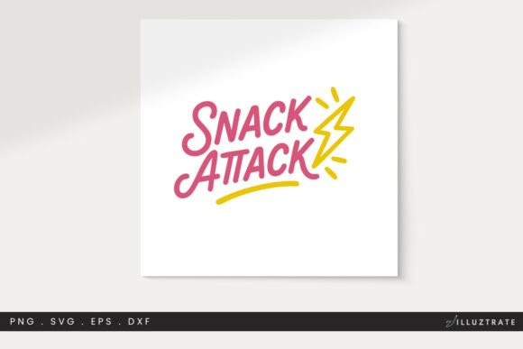 Snack Attack SVG Cut File Clipart PNG for Graphics and Crafts