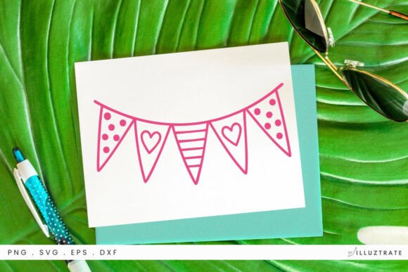 Summer Bunting SVG Clipart for Graphics and Crafts